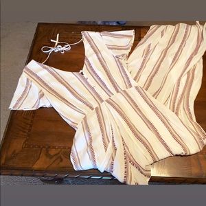 Tie back romper dress